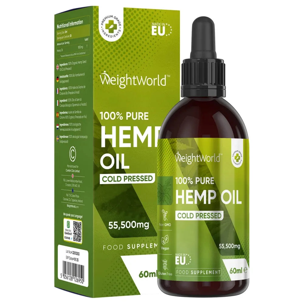Bottle of WeightWorld's Hemp Oil